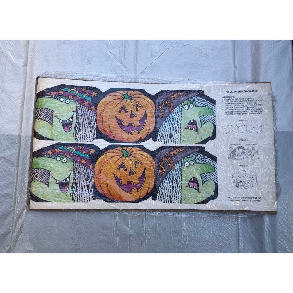 Vintage 1988 Halloween Garland 1987 Brand New Sealed Current Inc Decorations